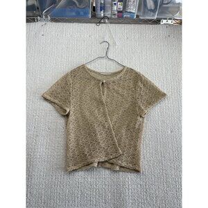 Y2K Sheer Lace Open Front Cardigan Romantic Boho Fairy Cottage Indie Festival **